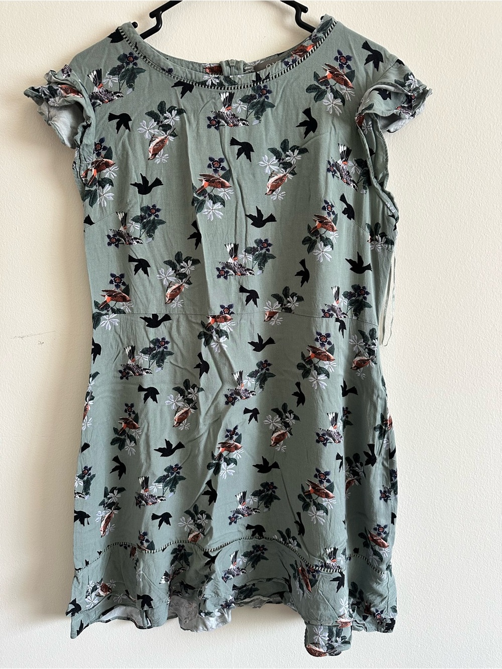 Bird Print Mini Dress